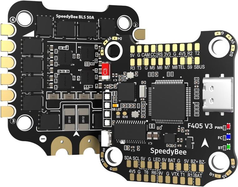 Полетный стек SpeedyBee F405 V3 BLHeli_S 50A 3-6S ESC (30x30) kd72302 фото