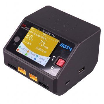 Розумний зарядний пристрій HOTA D6 650W 15A 1-6S Dual Channel DC Smart Charger kd72407 фото